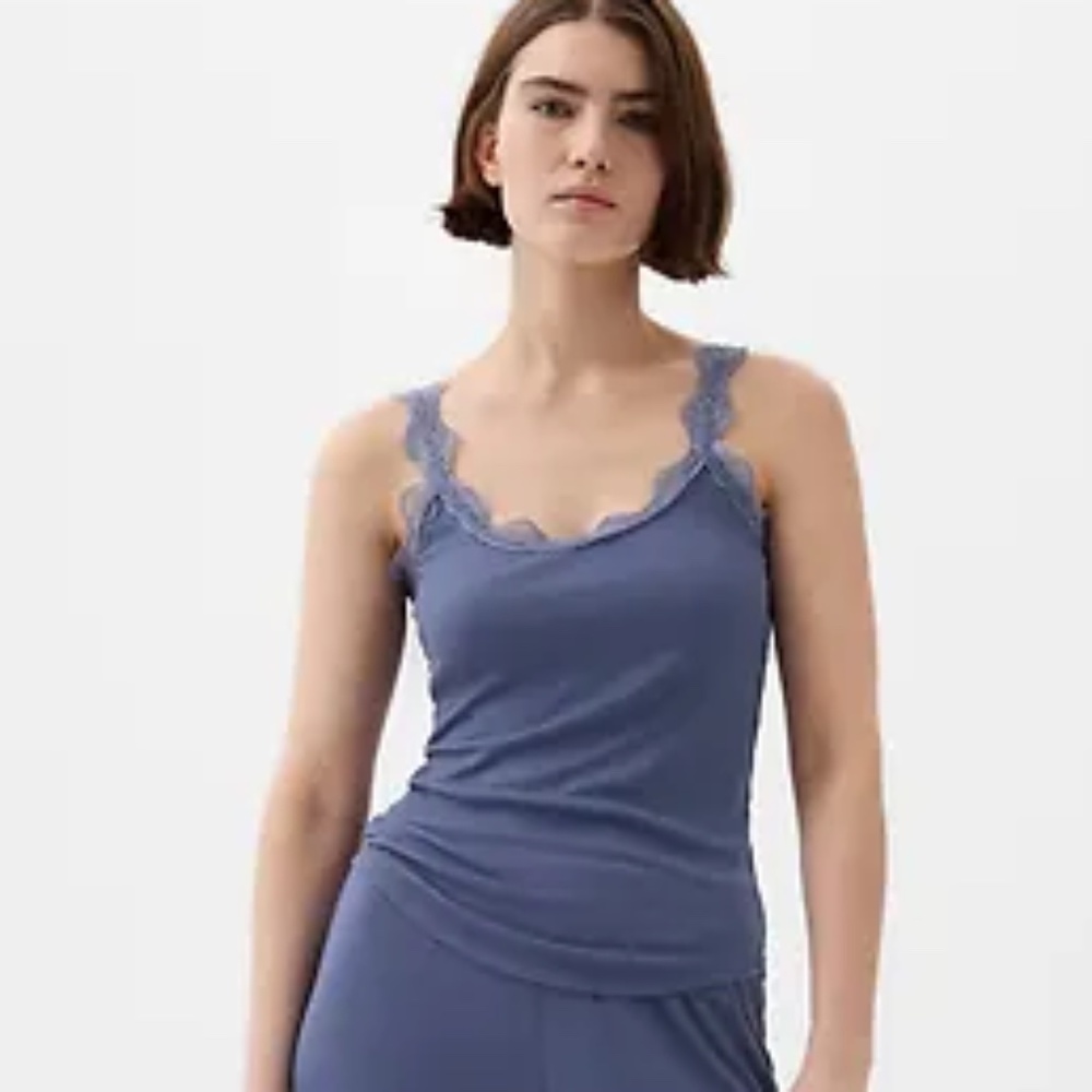 Mini Rib Lace PJ Tank Top
